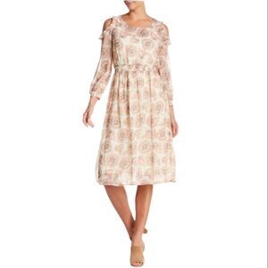 NWT Lucky Brand Floral Long Sleeve Cold Shoulder Date Night Dress PLUS Size 2X